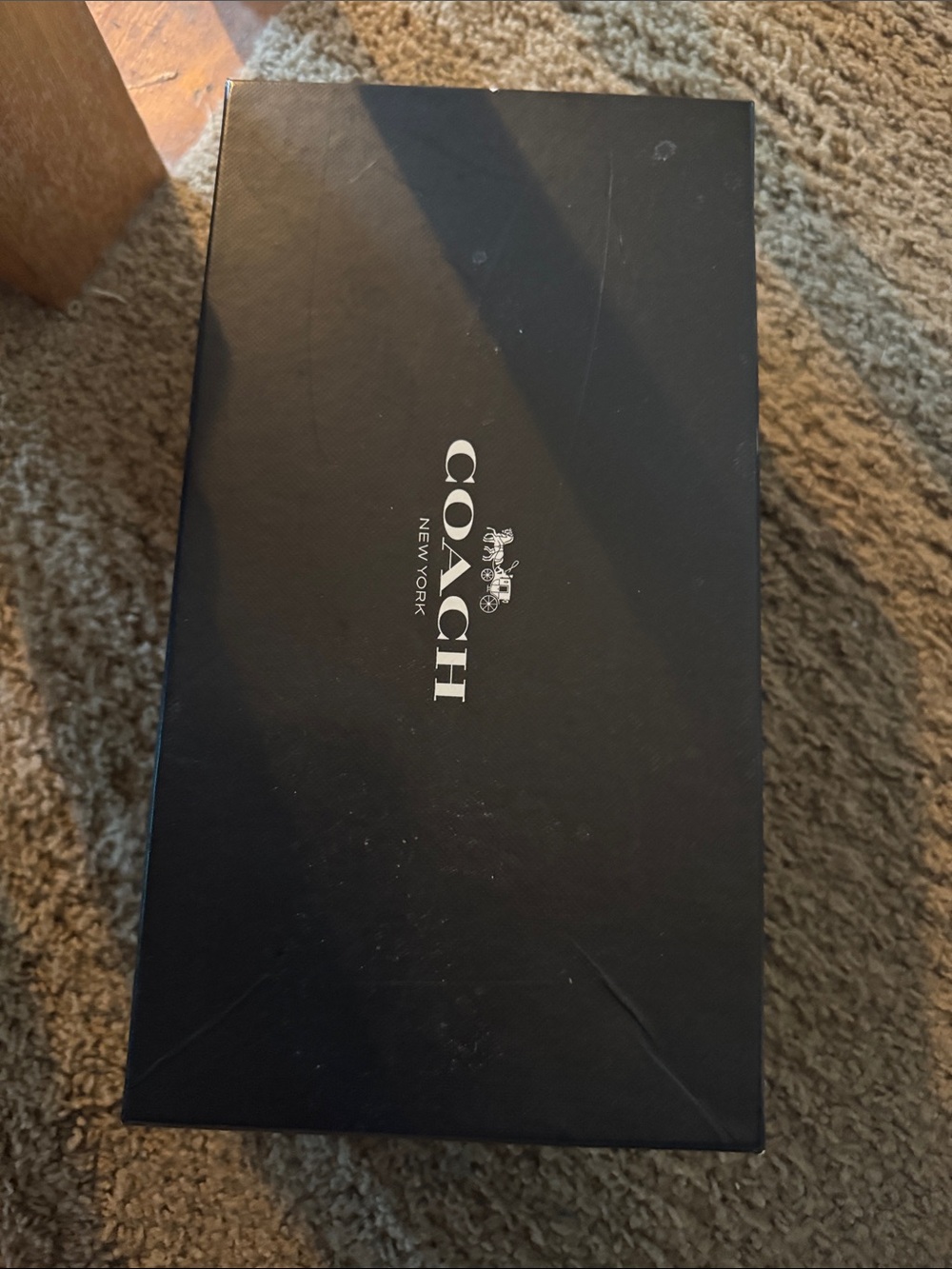 Coach Black shoe Box with White Logo